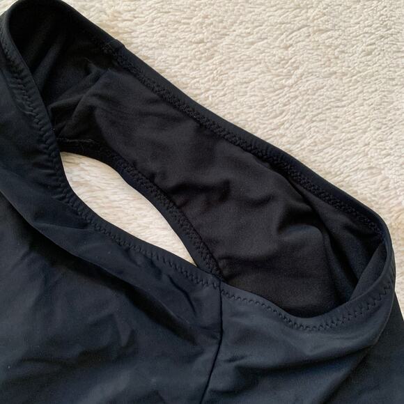 NWT Kona Sol women's black crochet lace deep V one piece swimsuit SZ XL - Picture 10 of 14